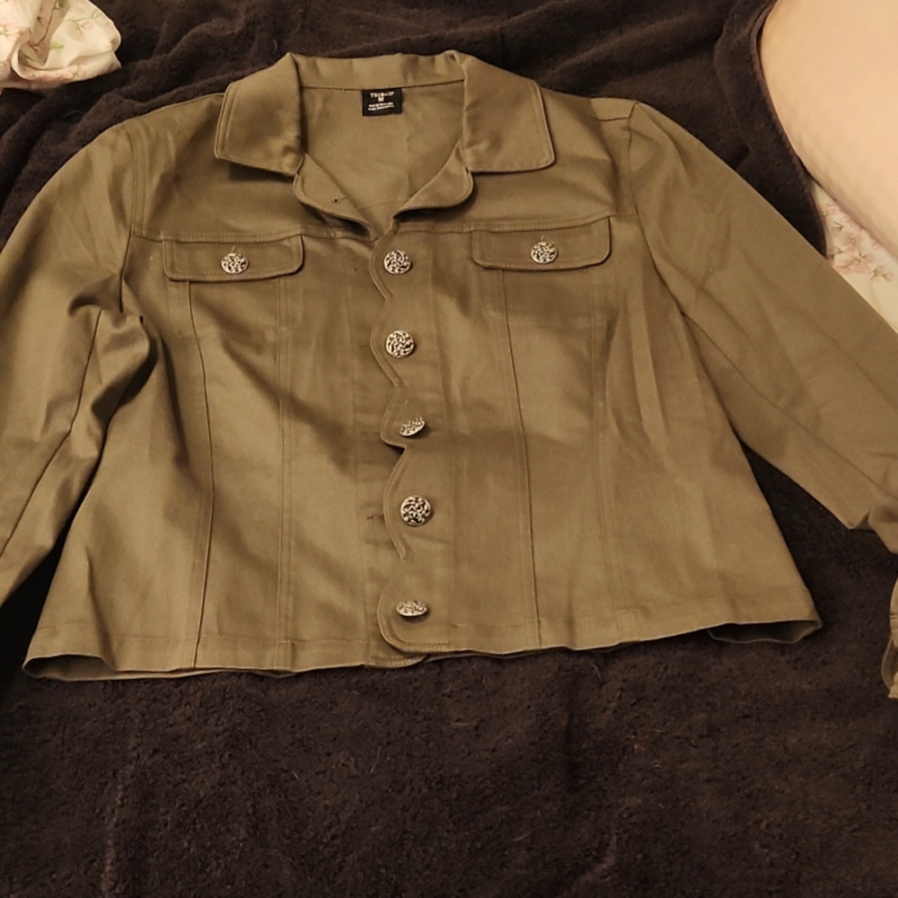 Tribal women size Medium jacket green